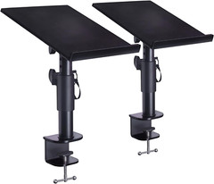 Studio Monitor Stands – Music Studio Desktop Speaker Stand – 2 Pack 12X9 Clamp-O