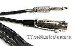 10ft MICROPHONE AUDIO CABLE Standard XLR to 1/4″ Mono Plug Mic Cord Wire VWLTW