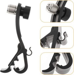Drum Mic Clip Adjustable Shockproof Clamp Metal Movable Mount Kit