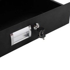 19″ Rack Mount 2U Locking Drawer Pro Audio DJ Server Rack Lock Storage Cabinet