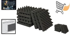 6 Pack Egg Crate Acoustic Foam Panels 12×12 Inch Soundproof Dampening
