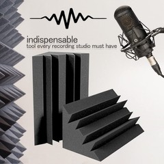 Acoustic Foam Bass Traps 8 Pack, 12″ X 7″ X 7″ Corner Bass Trap, Sound Absorb…