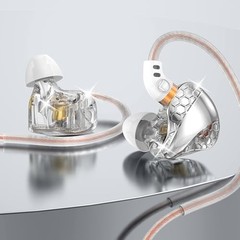 2 Pack in Ear Monitor Headphones, H89 IEM Earphones Wired Earbuds Black+White