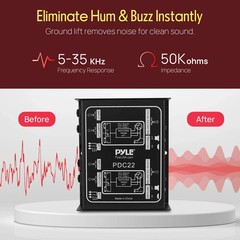 PYLE-PRO Premium Direct Injection Audio Box – Passive DI Unit Hum Eliminator…