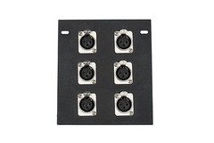 2 Elite Core Recessed Audio Stage Floor Box w/ 6 Female 3pin XLR Mic Connectors