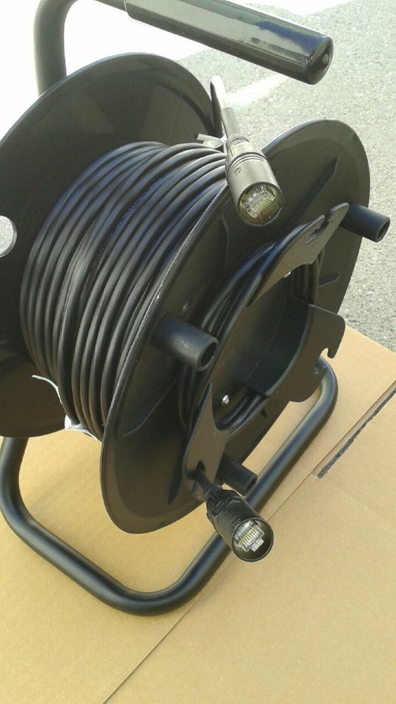 250 FT PRO CAT5e Tactical Shielded w/Neutrik Ethercon RJ45 Digital Cable on reel