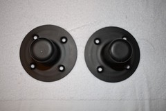 Pair Steel Speaker Pole Mounting Socket Cup Top Hat, 1-1/2″ Tripod Pole Dia.