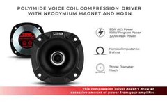 DS18 PRO-DRNSC1.5DK Compression Driver Horn 320W 8-ohm 1.5″ VC Compact Speaker