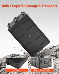 VEVOR 6U Rack Case, 12 in Depth, Rackmount Flight 6U- 8.7 Internal Depth