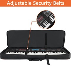SNIGJAT 88 Key Keyboard Case Soft (Size: 88Key, 53.5″x13.8″x6.8″, Black+Red