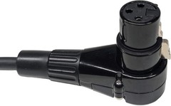 Right Angle Female XLR to Straight Male XLR Plug Cable, 3-Pin to 3-Pin, 2 Pack