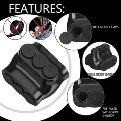 Copkim 5 Pack 3 Port Insulated Wire Connectors Black Multi 4-14AWG,