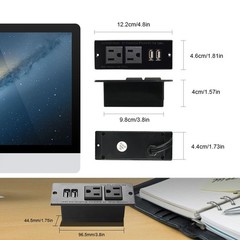 Conference Recessed Power Strip Socket with USB Ports,Table Power Strip,Deskt…