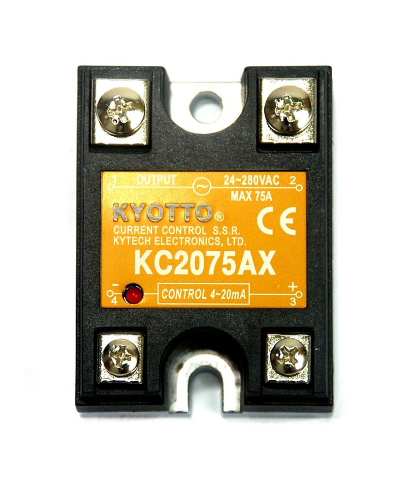 1pc KYOTTO DC Solid State Relay SSR KC2075AX 280VAC 75A [ DC V mA to AC ] 4~20mA