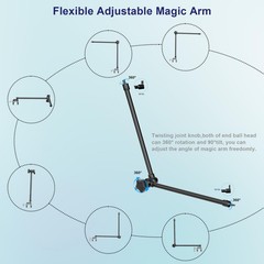 Mippko Microphone Stand Holder,21.5″ Long Flexible Adjustable Magic Arm Super…