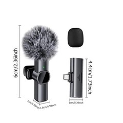 Lavalier Microphone Wireless Audio Video Recording Mic For Android/iPhone