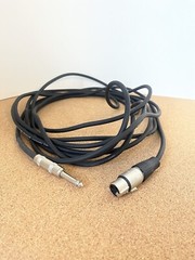 Neutrik NC3MX to 6.25 mm Cable Black 20 feet long Instrument Cable