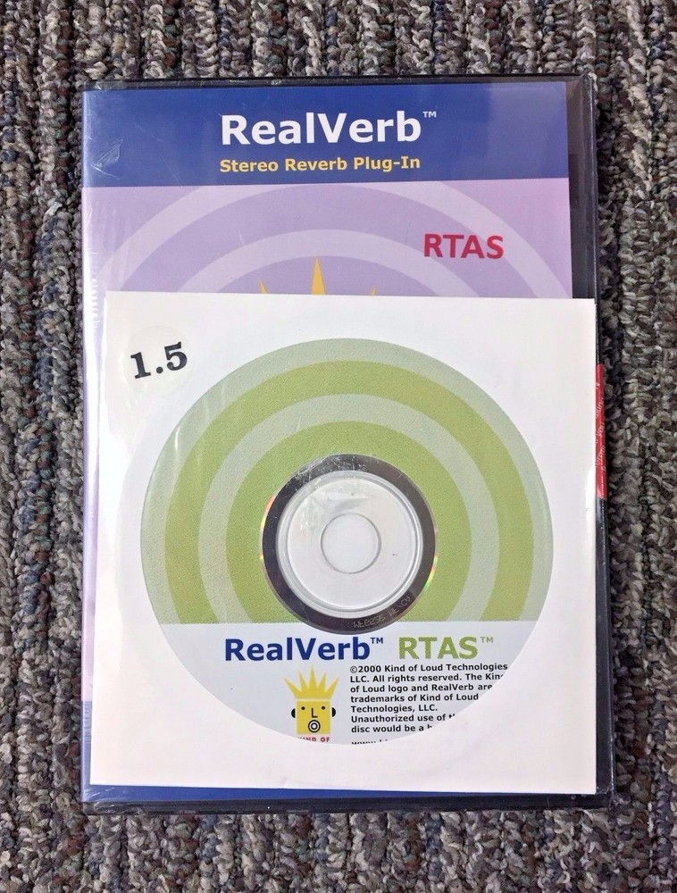 Kind of Loud RealVerb Stereo Reverb Plug-In 1.5 – 2000, RTAS, Pro Tools