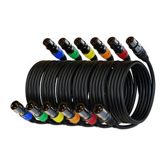 XLR Cables, Microphone Cable 1.5Ft 6 Packs, Short XLR Cable Male to Female Mic C