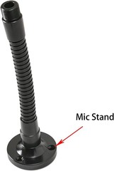 Gooseneck Mic Stand, Desk & Table Mount, Flang Wall Mount with 5/8 Male black