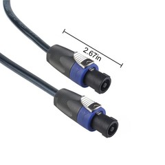 Professional 30 Feet 12 Gauge Speakon to Speakon Cables – 30ft 12AWG Speakon