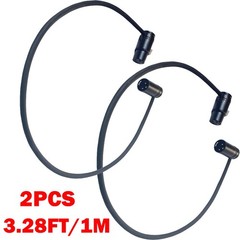 2X 1M Low-Profile Right-Angle 3 Pins XLR Male to Female Adjustable-Angle Cable