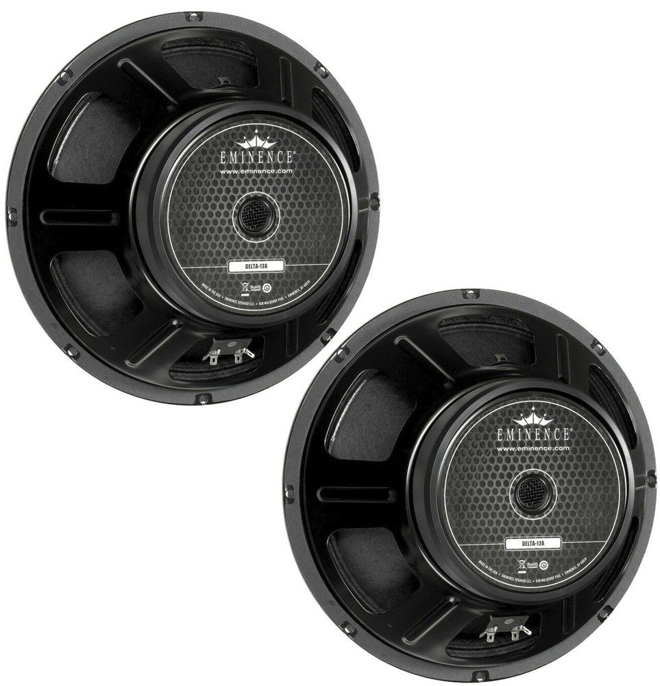 2x Eminence Delta-12A Hi-Quality 12″ Sub-Woofer 8-Ohm 800 Watts Mid-Bass Speaker
