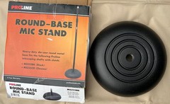 Proline MS235BK Round Base Microphone Stand Cast Metal Black New!!