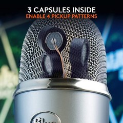 Blue Yeti Professional USB Recording Microphone – Silver In Box