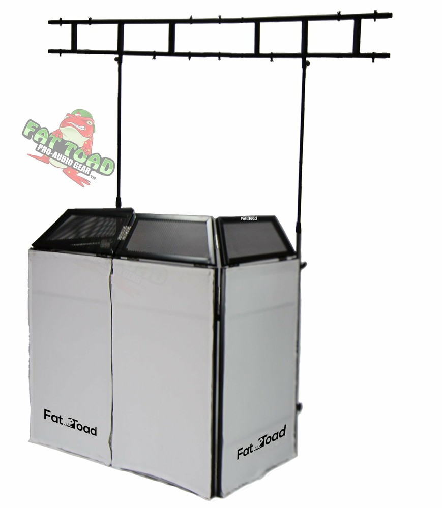 DJ Booth Table Lighting Truss Stand System – Foldable Panel Stage Platform Scrim