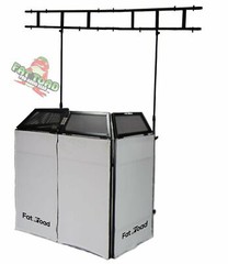 DJ Booth Table Lighting Truss Stand System – Foldable Panel Stage Platform Scrim