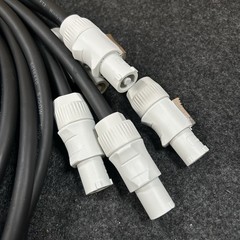 Lot Of 5 Powercon Grey To Blue 10 Ft Extension Adapter Cable 20A 250 Brand New