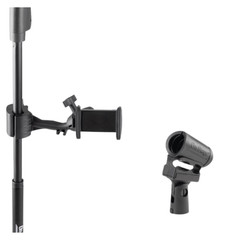 Mic Stand Smartphone Holder + Shock-Mount Dynamic Mic Clip Vocal Recording Set