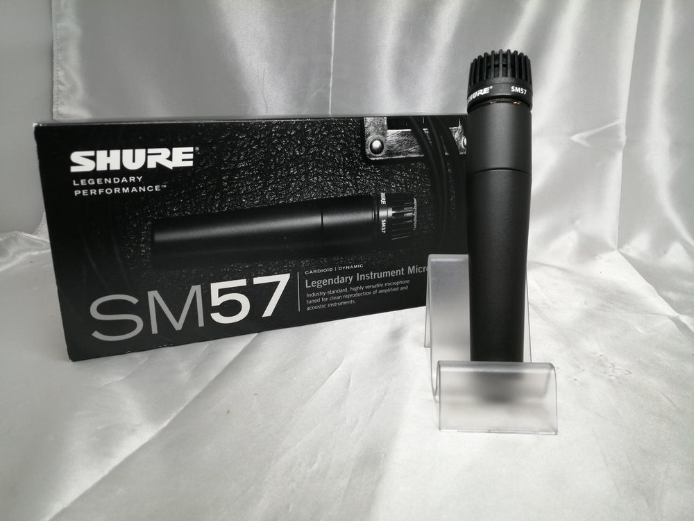 Shure SM57 Dynamic Instrument Microphone Cardioid Vocal Guitar Drum XLR Clip