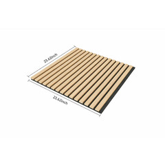 8x Oak – Acoustic Panels & Wooden Strip Acoustic Boards, Suitable for Bedrooms