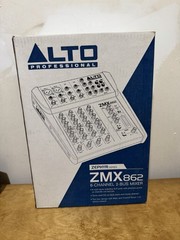 Alto Professional ZMX862 6-Channel 2-Bus Compact Mixer w/ Power Supply W/Box