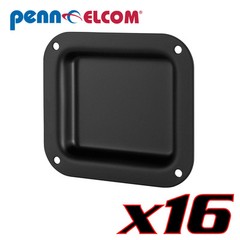 16 Pack Penn Elcom D0946K Blank Plain Dish Black Custom Application 4″ x 4-3/8″