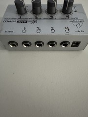 Behringer MicroAMP HA400 4-Channel Headphone Amplifier Silver TRS Input