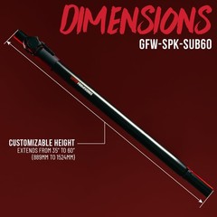 Adjustable Sub Pole Speaker Stand Heavy Duty 60 Inch Height Support 132 Lbs