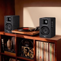 Larksound Active Bookshelf Speakers For Turntable Powered Pc Tv Audio Aluminum