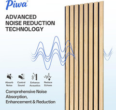 10 Pack Oak Wood Slat Acoustic Wall Panels – Soundproof & Stylish Decor