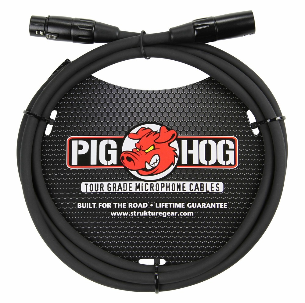Pig Hog 8mm XLR Microphone Cable Male to Female 6 Ft