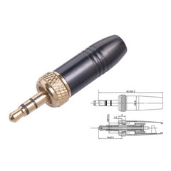 2/4PC 3.5mm Stereo Plug Connectors For Sennheiser Wireless Microphone Cable