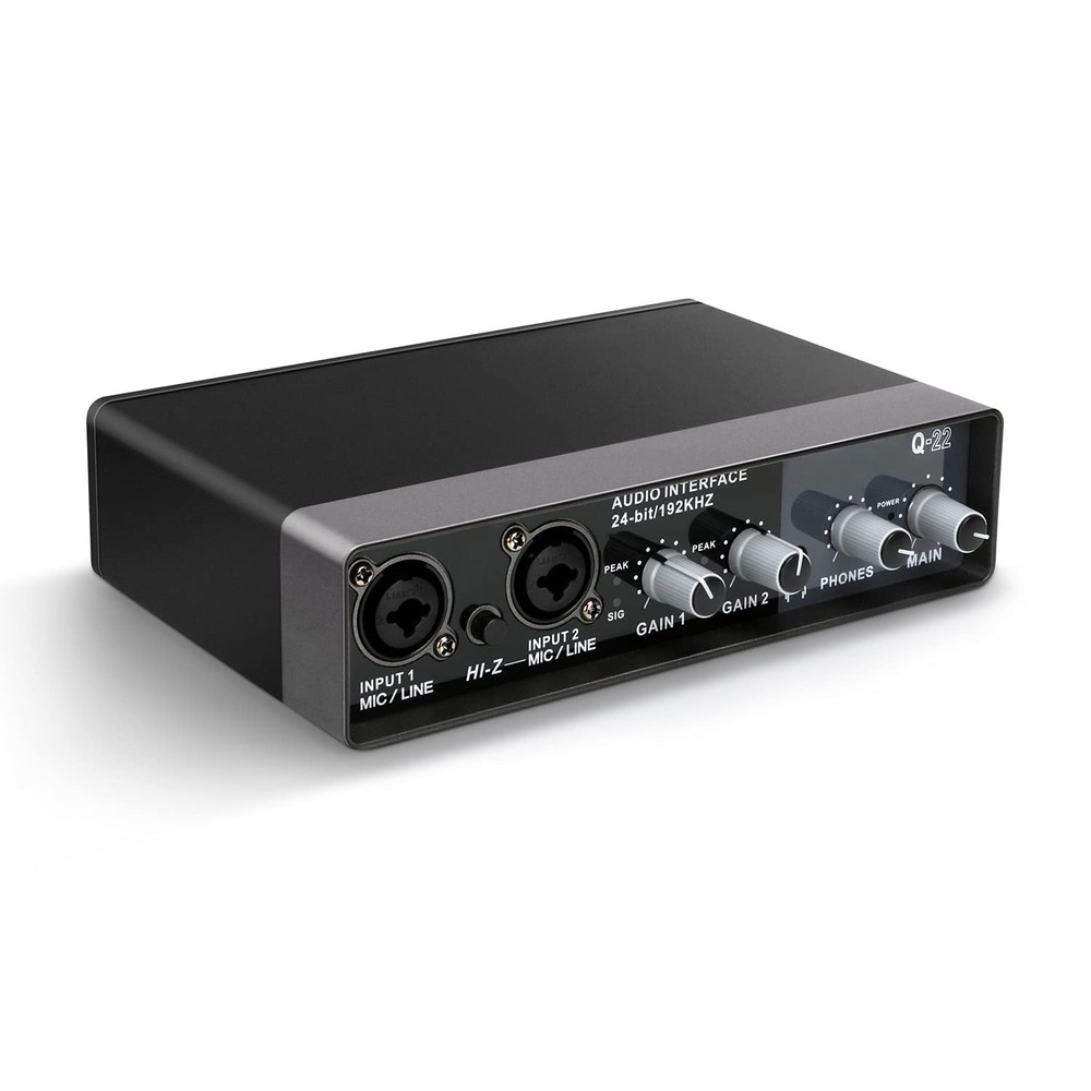 YOUSHARES USB Audio Interface for Recording Music, AudioBox Mic Preamps 48v 2 Ch