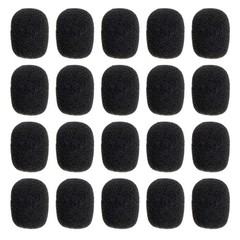 20pcs Practical Lapel Microphone Covers Supple Sponge Microphone Covers