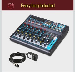 Pyle PMXU83BT 8-Channel Bluetooth Studio Mixer