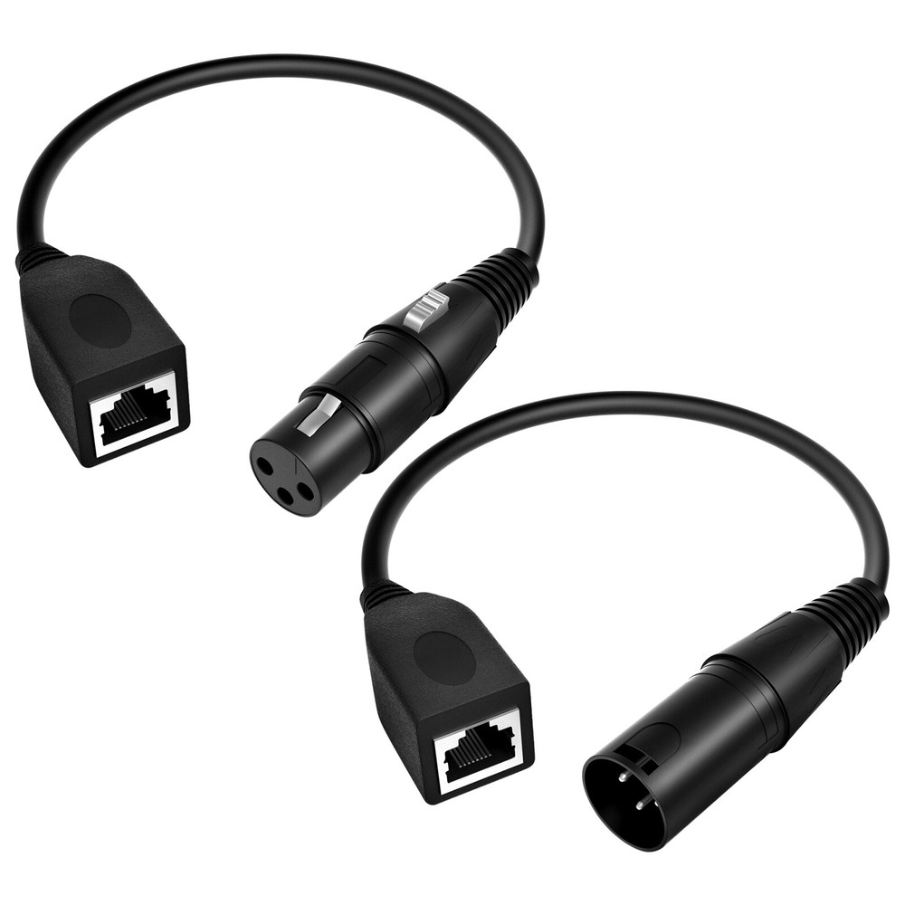 3 Pin XLR to RJ45 Adapter XLR to Cat5,DMX to Ethernet XLR to Cat5 Cat 6 Ethernet