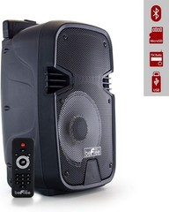 beFree 8″ 400W Portable Bluetooth Party Speaker w Warranty USB SD Lights Remote