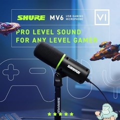 Shure MV6 USB Dynamic Gaming Microphone Black