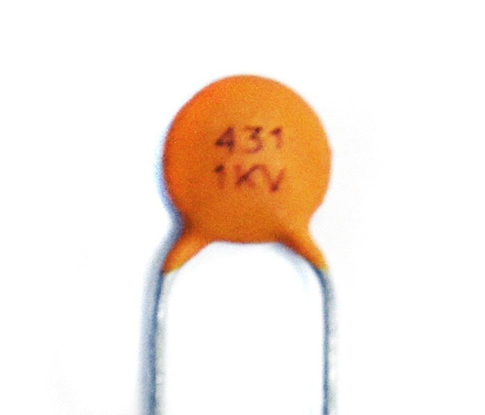 100pc Disc Ceramic Capacitor 431K 430pF 1KV K ±10% Y5P RoHS Taiwan